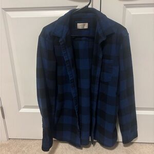 Jack & Jones Blue and Black Plaid Shirt